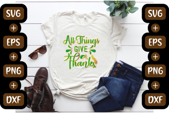 All Things Give Thanks: A Versatile Graphic Design Asset for Crafts and Local Businesses