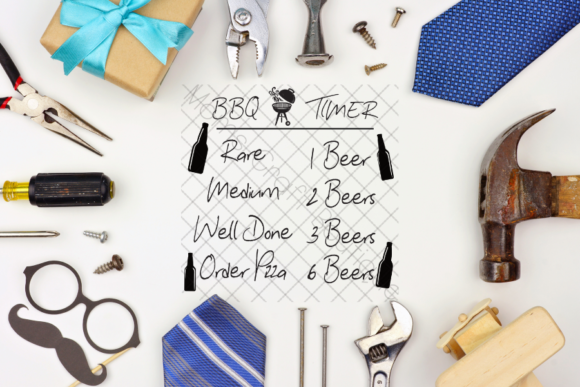 BBQ Timer Graphic for Father’s Day Crafts and Merch