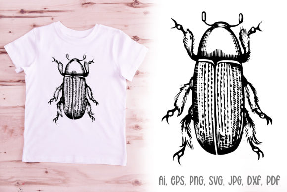 Big Beetle Bug Logo Illustration SVG: A Versatile Graphic Design Asset for Creative Branding