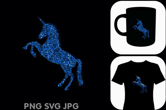 Blue Unicorn Magical Horse Animal: A Vibrant Graphic Design Asset for Creative Projects
