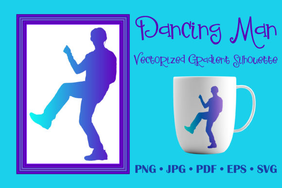 Dancing Man Vectorized Gradient Silhouette: A Versatile Graphics Freebie for Creative Publishing