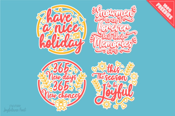 Freebies from Joyfulness Font Review for Real Embroidery Projects