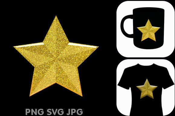 Golden Star Logo Icon: A Versatile Graphic Design Asset for Crafts and Creative Brands