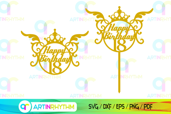 Happy 18th Birthday Graphics for Crafts and Creative Projects