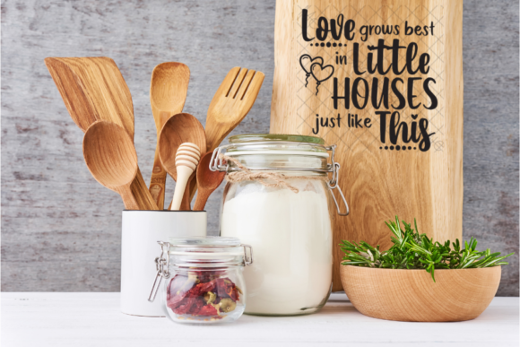 Love Grows Best Little Houses Like This: A Graphic Design Asset for Crafts and Blogs