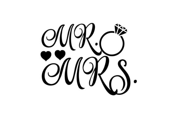 Mr. and Mrs. Wedding Ring SVG Graphic Review for Digital Sellers