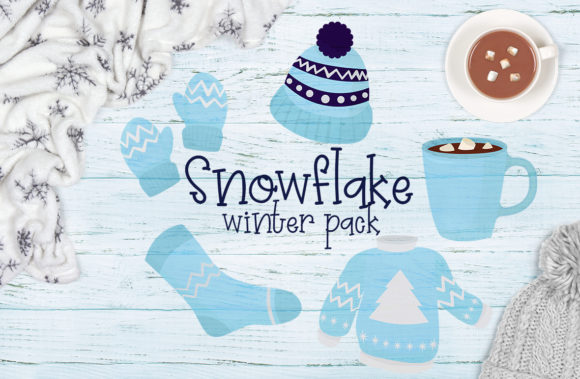 Snowflake Winter Pack: A Graphics Boost for Your Crafts