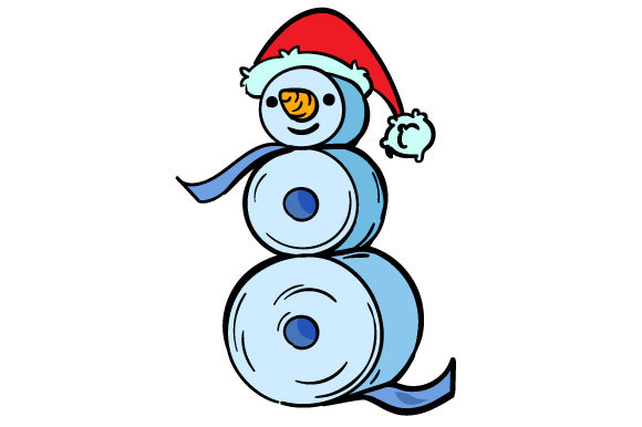 Toilet Paper Snowman: A Winter Craft Graphic for Creative Branding