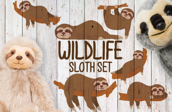 Wildlife, Sloth Set: A Playful Graphic Design Asset for Crafts and Local Branding