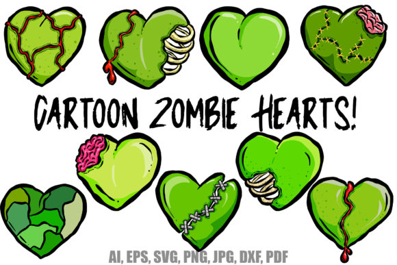 Zombie Love Hearts Green Halloween SVG: A Festive Graphic Design Asset for Local Businesses